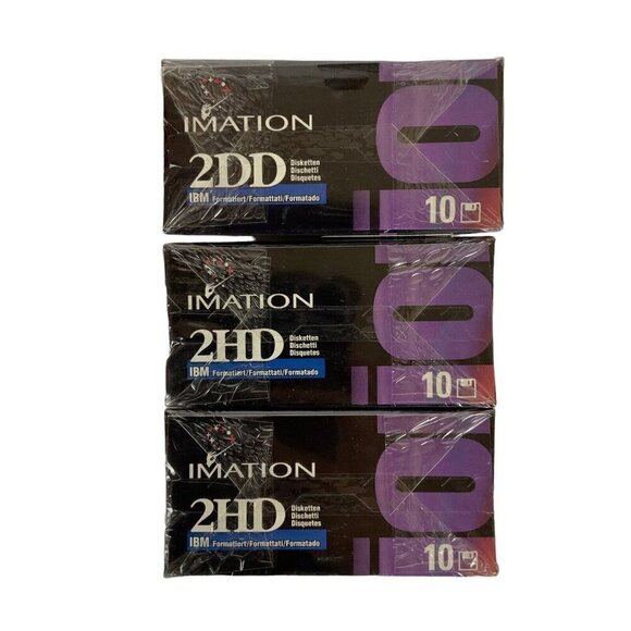 Imation 1.44 MB 2HD 3.5 in Floppy Diskettes 3 Boxes of 10 each Formated NEW - Picture 4 of 6